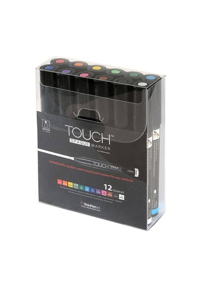 Touch Opaque Marker Akrilik Boyama Kalemi 12 Renk Medium Uç 1.5-