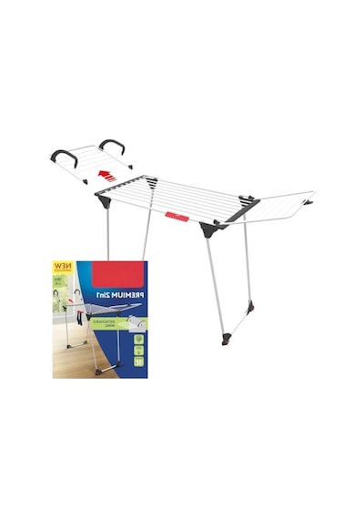 Premium 2in1 Çamaşır Askılığı - Alüminyum, 180 X 57 X 91 Cm 40 x 19