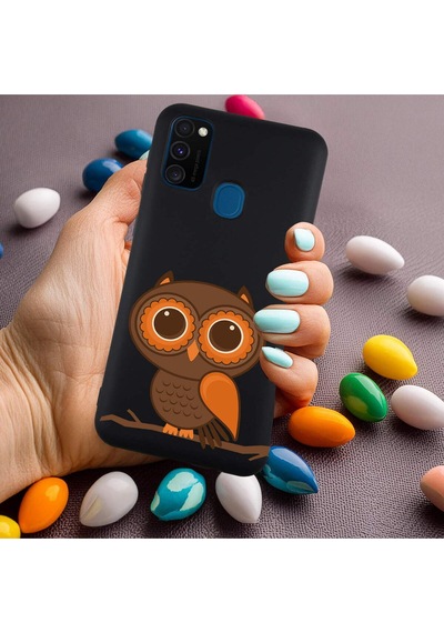 Samsung Galaxy M34 Uyumlu Lansman Kılıf Karışık Renkler Tasarımlı Içi Kadife Kapak-siyah