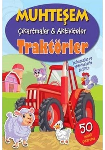 Muhteşem Çıkartmalar Aktiviteler Traktörler Parıltı Yay