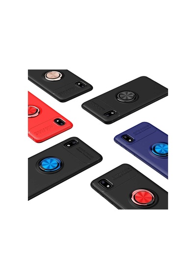 Samsung Uyumlu Galaxy A01 Core Kılıf Yüzüklü Magnetli Ravel Case
