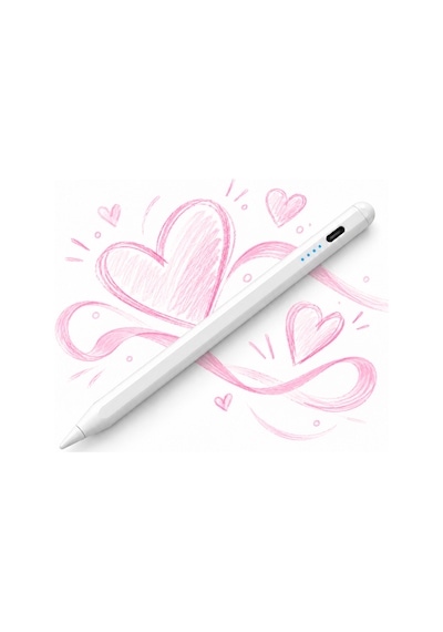 Huawei Matepad 11,5/11 Uyumlu Type-c Şarjlı Aktif Stylus Dokunmatik Ekran Kalemi Not & Çizim Beyaz