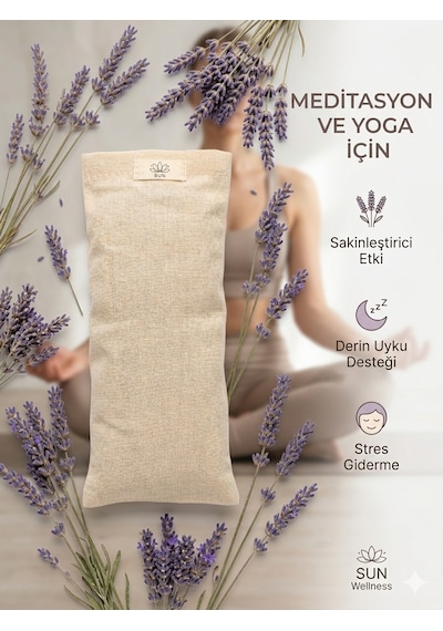 Lavanta Dolgulu Yoga Göz Yastığı Meditasyon Göz Maskesi Uyku Ve Rahatlama Yastığı Aromaterapi Göz Pedi Krem