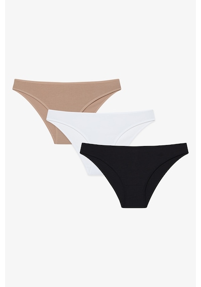 Penti Ten Siyah Beyaz Fresh Slip Paket 3lü Külot
