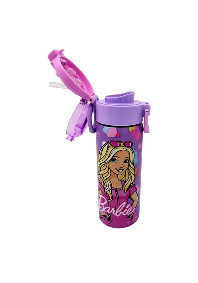 Barbie Çift Fonksiyon Kapaklı Çelik Matara 600ml 3840 Pembe