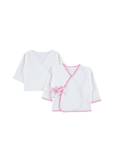 Civil Baby A Renkli Dantelli Unisex İç Dış Zıbın Takımı - Pembe
