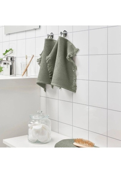 Ikea Evallasan El Ve Yüz Havlusu 30 X 30 Cm Marul Yeşili Yeşil