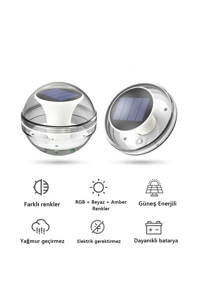 Güneş Enerjili Dekoratif Solar Havuz Ledi- Dekoratif Havuz Ledi