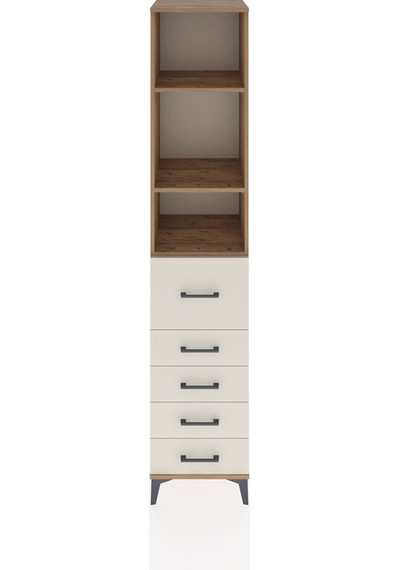 Hyperion Dolap 3 Raflı 5 Çekmeceli 44x44x221 Çam-aytaşı Çam