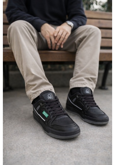 Benetton Erkek Rahat Günlük Sneaker Ayakkabı Siyah