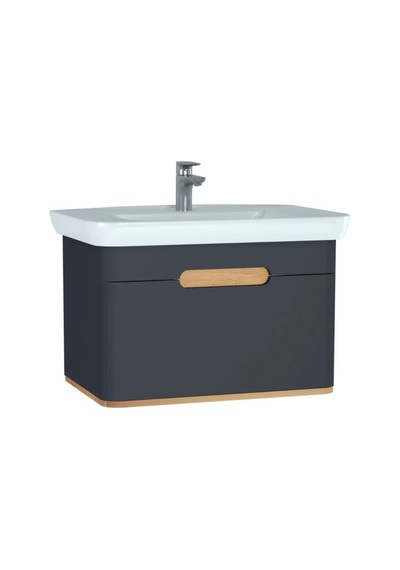 VitrA Sento 80Cm Mat Antrasit Alt Modül Ve Lavabo 60819 Çok Renkli VitrA Sento 80Cm Mat Antrasit Alt Modül Ve Lavabo 60819 Çok Renkli