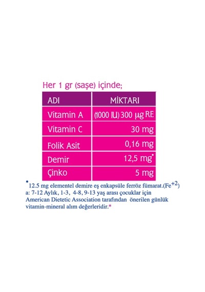 3 X Nutrigen Ferromixin 30 Saşe