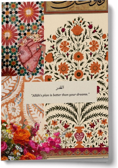 Kolaj Serisi 15 - Allah'ın Kaderine Rıza Göstermek Mini Defter Çok Renkli