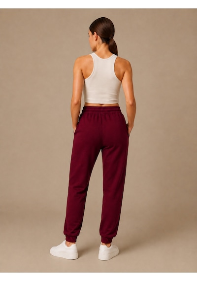 Tampap 1341 Modal Geniş Paça Pantolon Eşofman Alt Bordo Tampap 1341 Modal Geniş Paça Pantolon Eşofman Alt Bordo