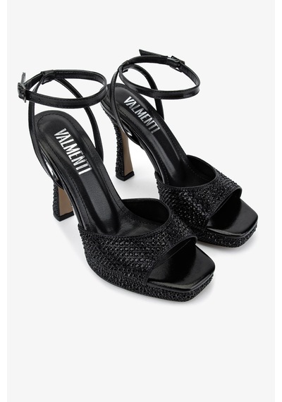 Valmenti Kadın Suni Deri Siyah Taşlı Night Shoes Ayakkabı 921 655 Bn Ayk Y26 Sıyah Taslı