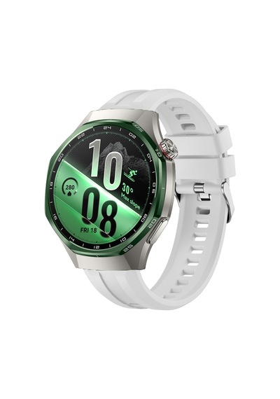 Sneezy Huawei Watch Gt7 Pro 46mm İle Uyumlu Spor Silikon Metal Tokalı Soft Saat Kordonu