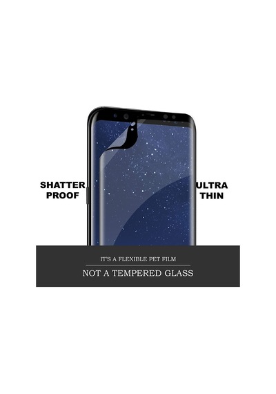 Samsung Uyumlu Galaxy S8 Kavisli Kırılmayan Nano Pet Esnek Full Ekran