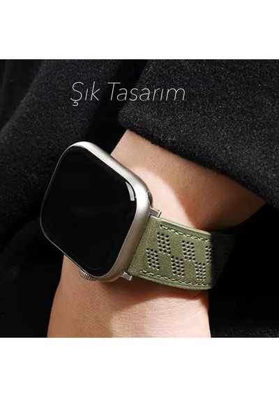 49/46/45/44mm Akıllı Saatlerle Uyumlu Brad Gerçek Deri Delikli Kordon Şık Ve Dayanıklı Tasarım