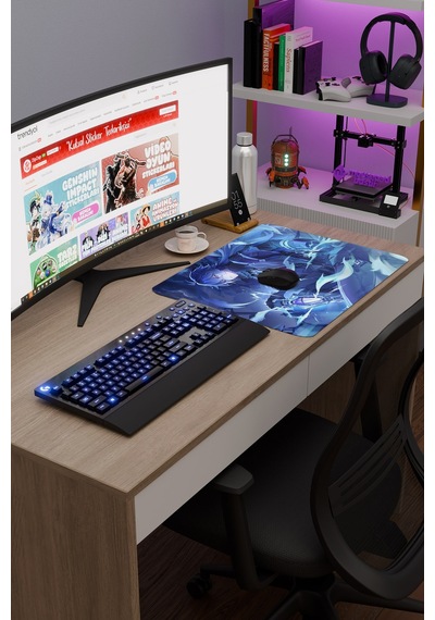Flins Genshin Impact Anime Oyuncu V2 - 48x40 Xl Gaming Mouse Pad Fare Altlığı
