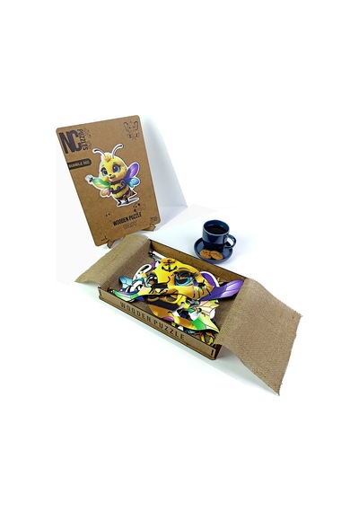 Ncpuzzles Bumble Bee, 14 Parça Ahşap Yapboz Bul Tak Puzzle