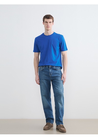 Lcwaıkıkı Classic Mavi %100 Pamuk Regular Fit Basic Tişört