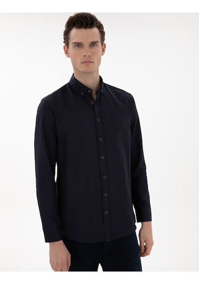 Pierre Cardin Erkek Lacivert Gömlek Desenli 50304764-vr033 Lacivert