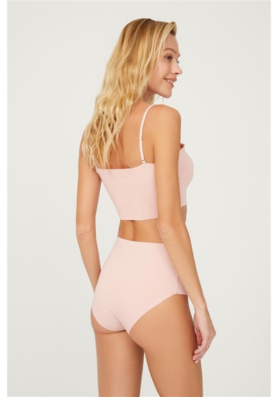Cottonhill Yüksek Bel Basic Lazer Kesim Bikini Külot 5'li Paket Çok Renkli 6