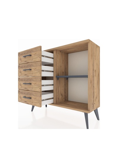 Arges Şifonyer Tek Raflı 4 Çekmeceli 88x30x80 Çam-antrasit/çam Antrasit/çam Arges Şifonyer Tek Raflı 4 Çekmeceli 88x30x80 Çam-antrasit/çam Antrasit/çam