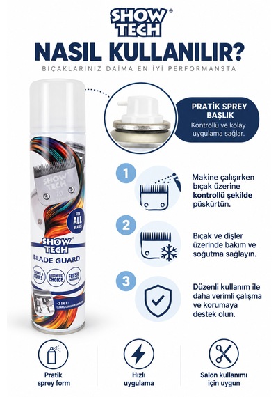 Showtech Tıraş Makinesi Bıçağı Soğutma Spreyi 400 Ml