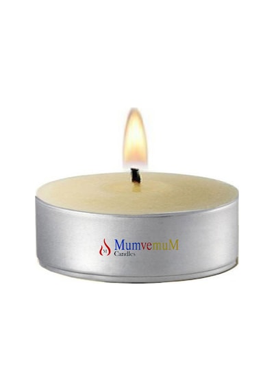100 Lu Vanilya Kokulu Tealight Mum Beyaz