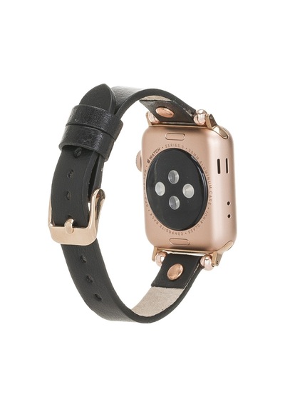 Bouletta Apple Watch Uyumlu Deri Kordon 38-40-41mm Rt Rst1 Siyah