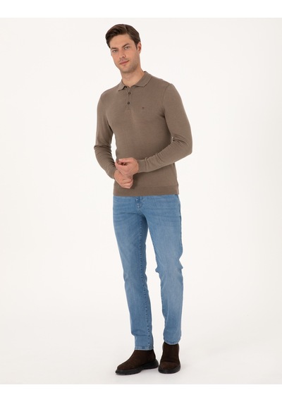 Pierre Cardin Erkek Vizon Kazak /triko 50314189-vr174 Vizon