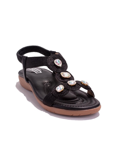 Dagoster Dza07-74136903 Siyah Günlük Ortopedik Kadın Sandalet 001
