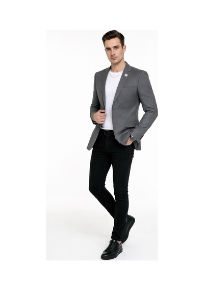 Plus Scorpion Erkek Mono Yaka Tek Düğmeli Çift Yırtmaçlı Blazer Ceket Premium Dokuma Kumaş, 8 Renk Gri Plus Scorpion Erkek Mono Yaka Tek Düğmeli Çift Yırtmaçlı Blazer Ceket Premium Dokuma Kumaş, 8 Renk Gri