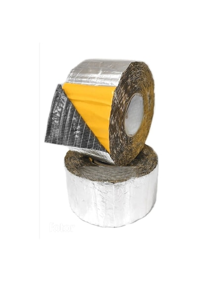 Araç Oto Ses Isı Yalıtım Bandı 3mm X 10cm X 5metre Alüminyum Folyolu Kauçuk Bant Izolasyon Malzemesi