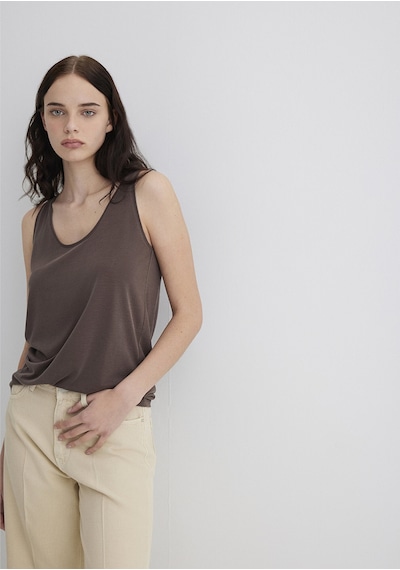 Mavi - Soft-premium Kahverengi Tencel Modal Karışımlı Atlet 1613216-87537