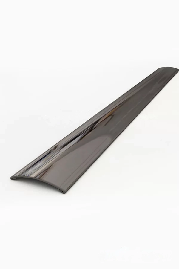 Paslanmaz Çelik Kapı Eşik Geçiş Profili 4/244 Cm Parlak Siyah