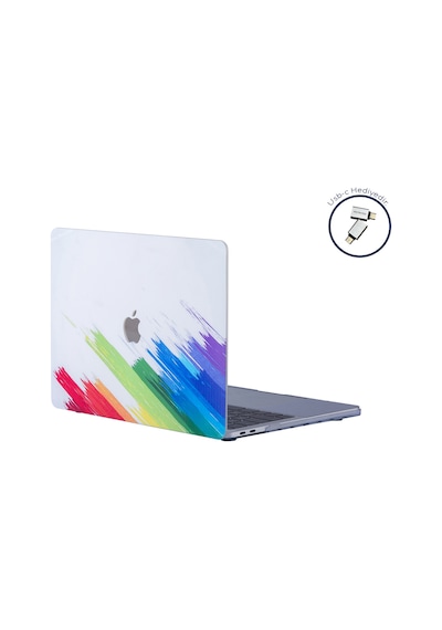 Apple Uyumlu MacBook Pro Kılıf 13 İnç M1-m2, Paint03 Type-c'li Model A2338 A2289 A2251 A1706-08 A1989 A2159 İle Beyaz