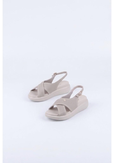 Pierre Cardin 7811 Anatomik Rahat Orijinal Ürün Kadın Sandalet Krem