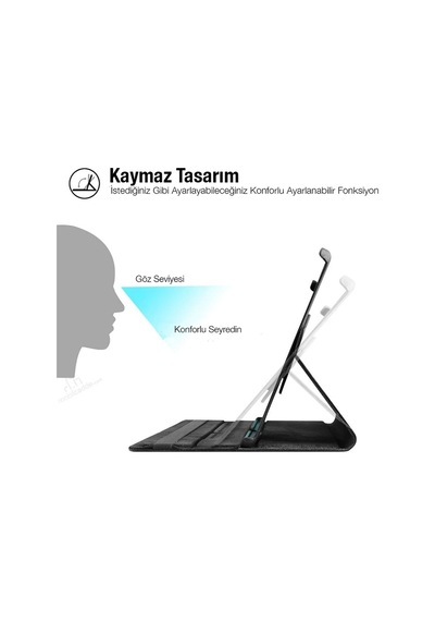 Sm Galaxy Uyumlu Tab A 10.0 P580-p585 360 Derece Döner Standlı Kılıf- 5775