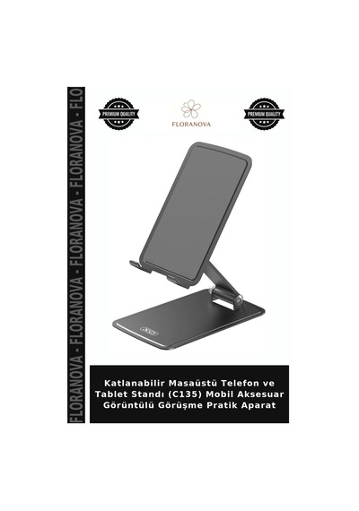 Katlanabilir Masaüstü Telefon Ve Tablet Standı C135 Mobil Aksesuar Görüntülü Görüşme Pratik Aparat