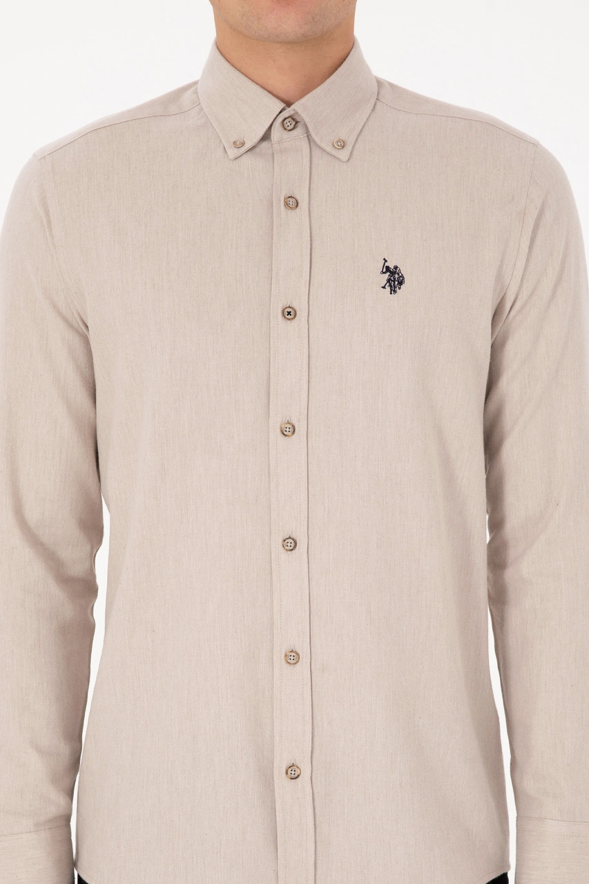 U.s. Polo Assn. Erkek Bej Gömlek Basic 50316721-vr011 Bej U.s. Polo Assn. Erkek Bej Gömlek Basic 50316721-vr011 Bej
