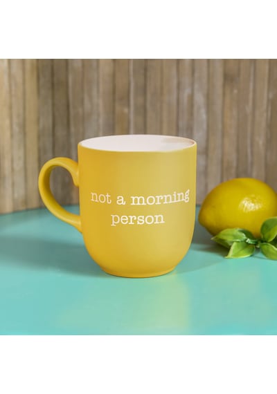 Raklee Not A Morning Person Kupa - Sarı - 400 Ml Renkli