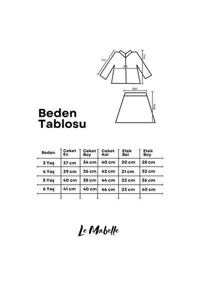 Le Mabelle Pembe Kız Çocuk Etek Ceket Takım - Kaitlyn Pembe