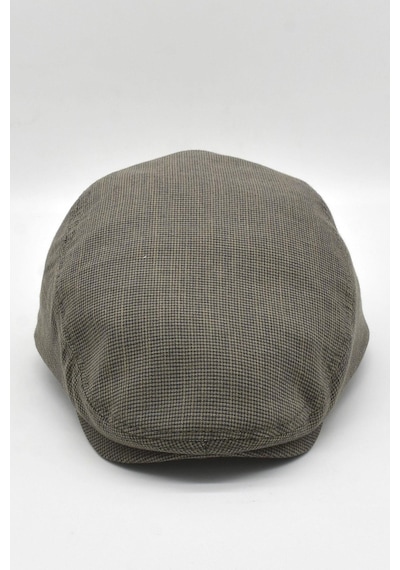 Külah Erkek Dokulu London Kasket Kahve Flat Cap Şapka - Standart Kahverengi