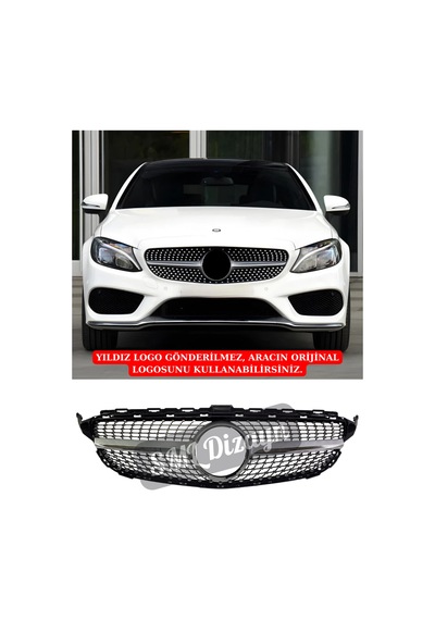 Mercedes C Serisi W205 2015-2018 Makyajsız Diamond Krom Ön-panjur