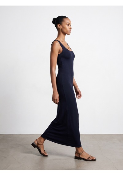 Dilvin 91733 Bra-free Midi Elbise-k.lacivert