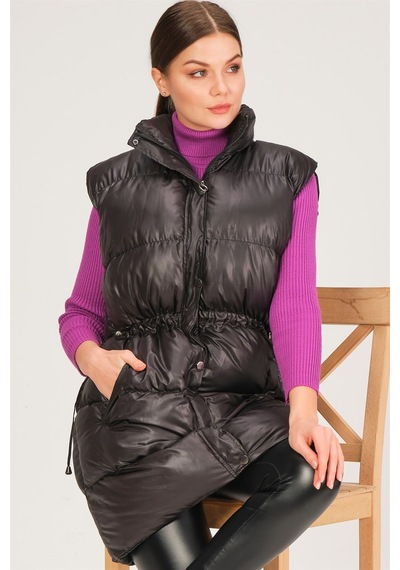 Z6732 Dewberry Hk Style Bayan Yelek-siyah Siyah