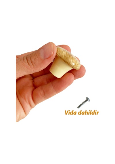 Glaswen Sert Plastik Mantar Düğme Kulp Kayın Dolap Mobilya Mutfak Dolabı Çekmece Kapak Kulpu Kulbu Diğer