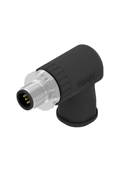 M12 5 Pin Erkek 90° Konnektör Conec 43-00106